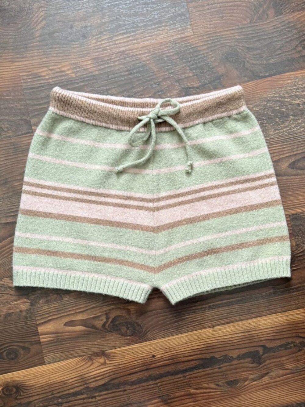 Boho Striped Knit Shorts